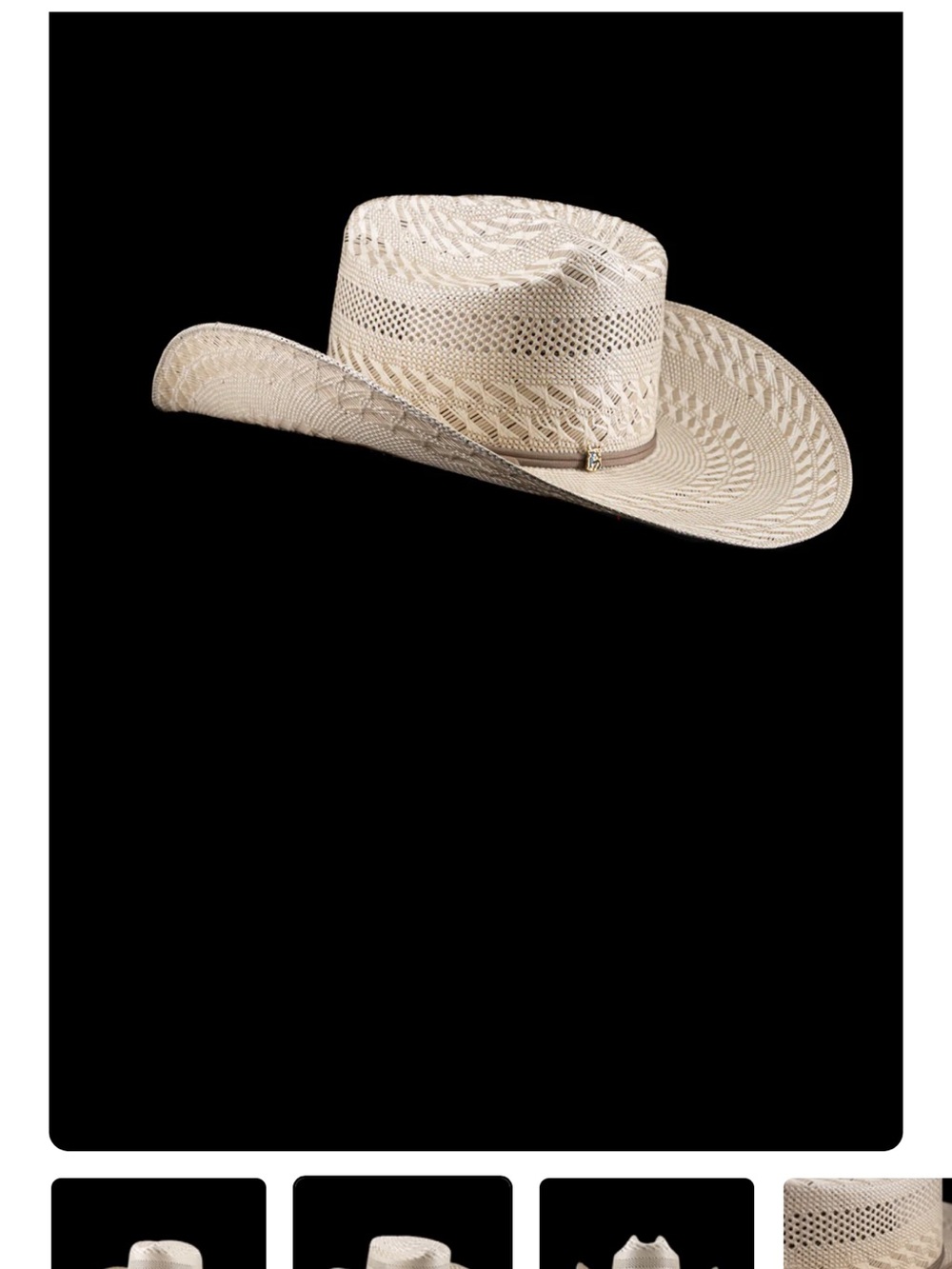 100X Cattleman Straw Cowboy Hat Size 7